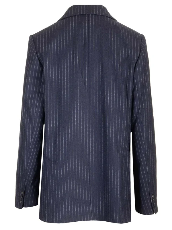 Pinstripe Double Tailored Jacket - Image 2
