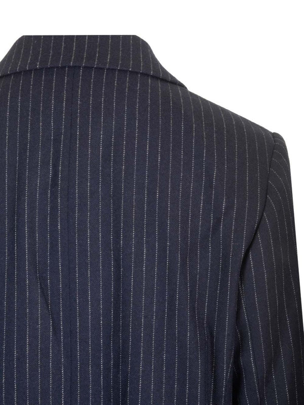 Pinstripe Double Tailored Jacket - Image 6
