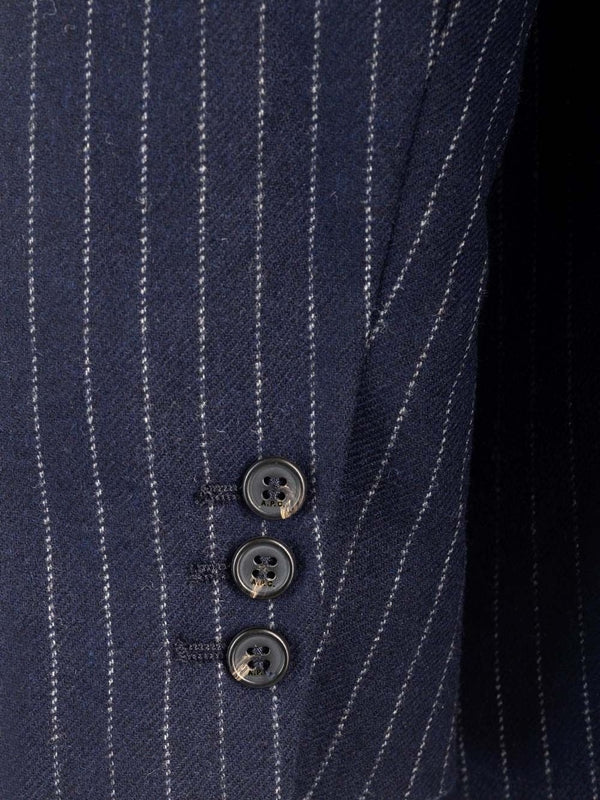 Pinstripe Double Tailored Jacket - Image 7