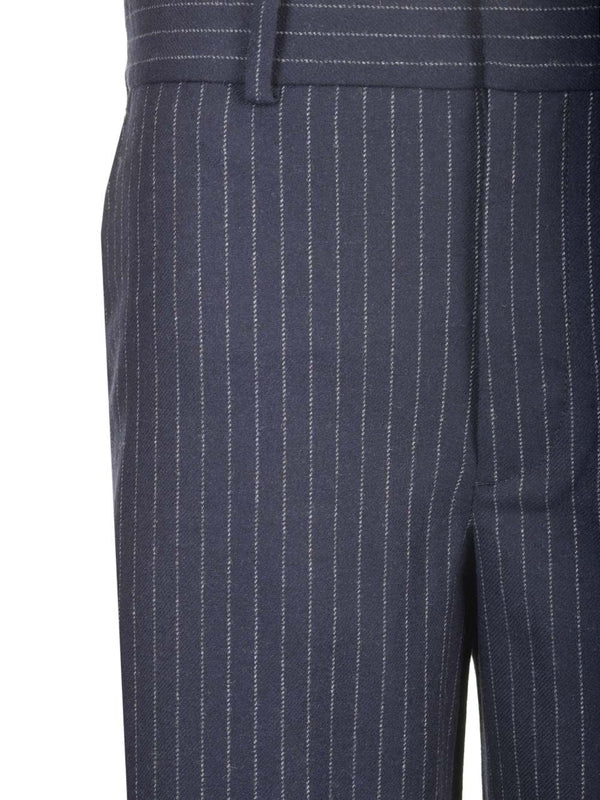 Stripe Wool Blend Tailored Trousers - Image 4