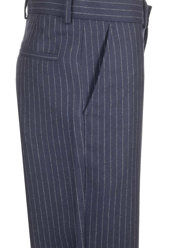 Stripe Wool Blend Tailored Trousers - Image 5