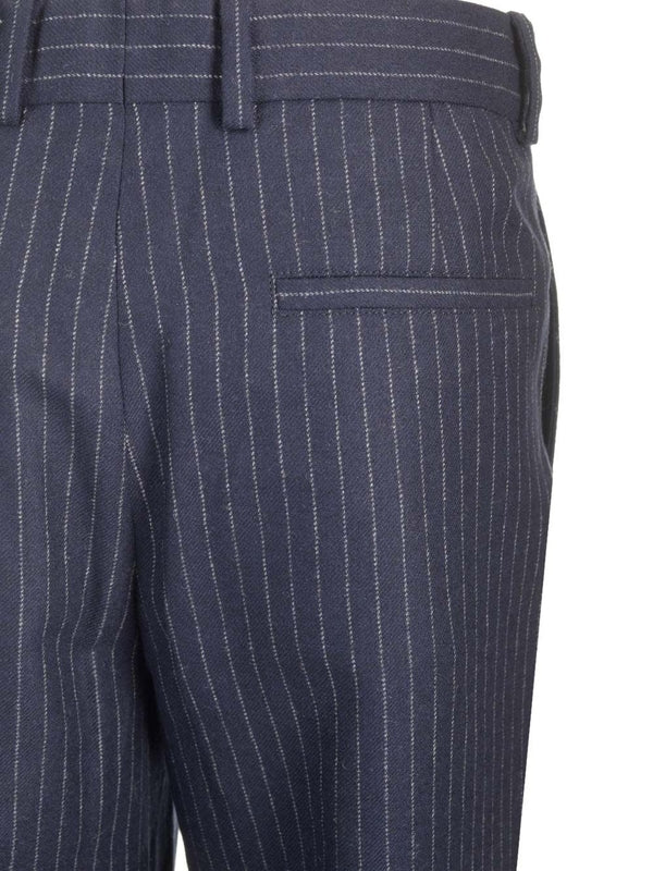 Stripe Wool Blend Tailored Trousers - Image 6