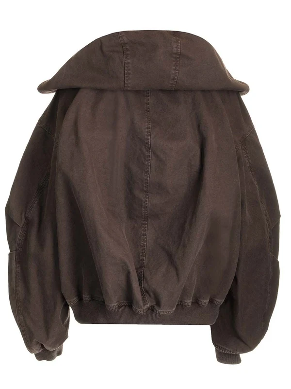 Cotton Gabardine Hoodie Bomber - Image 2