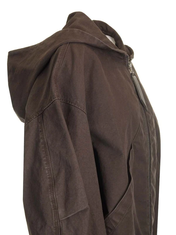 Cotton Gabardine Hoodie Bomber - Image 4