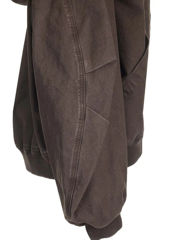 Cotton Gabardine Hoodie Bomber - Image 5