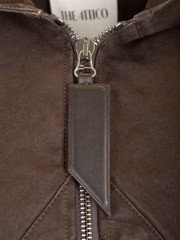 Cotton Gabardine Hoodie Bomber - Image 6