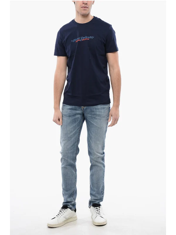 Diesel Navy Short Sleeve T-Shirt - Image 4