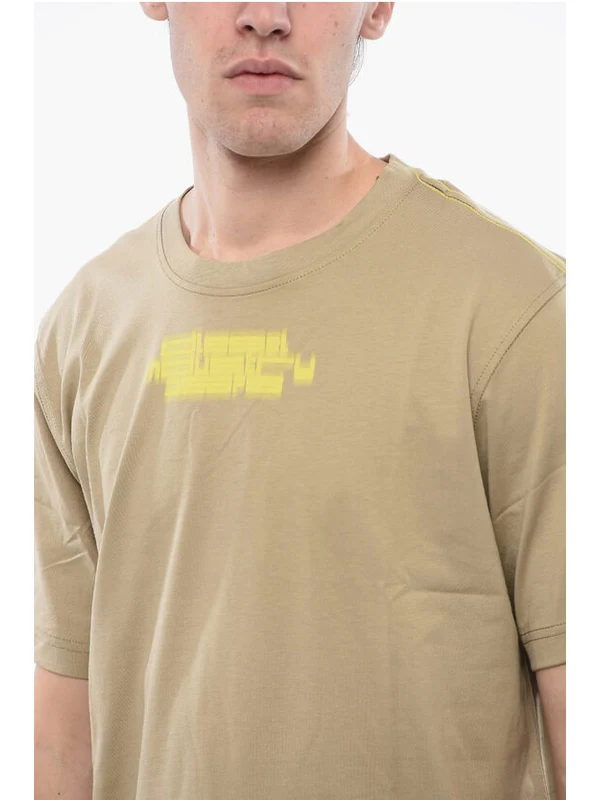 Diesel Beige Short Sleeve T-Shirt - Image 3