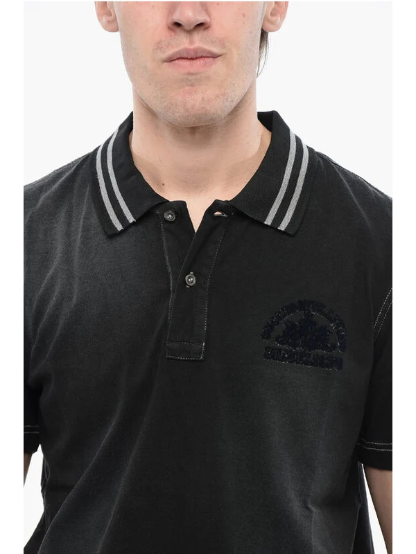 Diesel Black Polo Shirt - Image 3