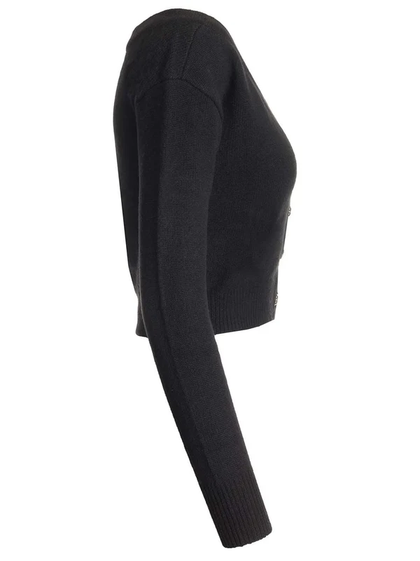 Beata Cropped Cashmere Cardigan - Image 3