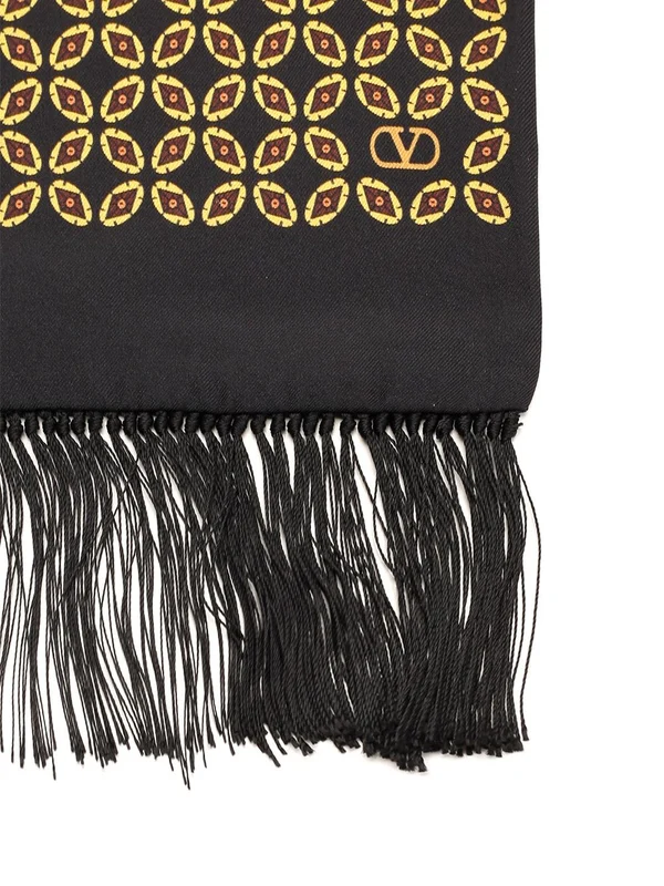 Paisley Printed Silk Scarf - Image 2
