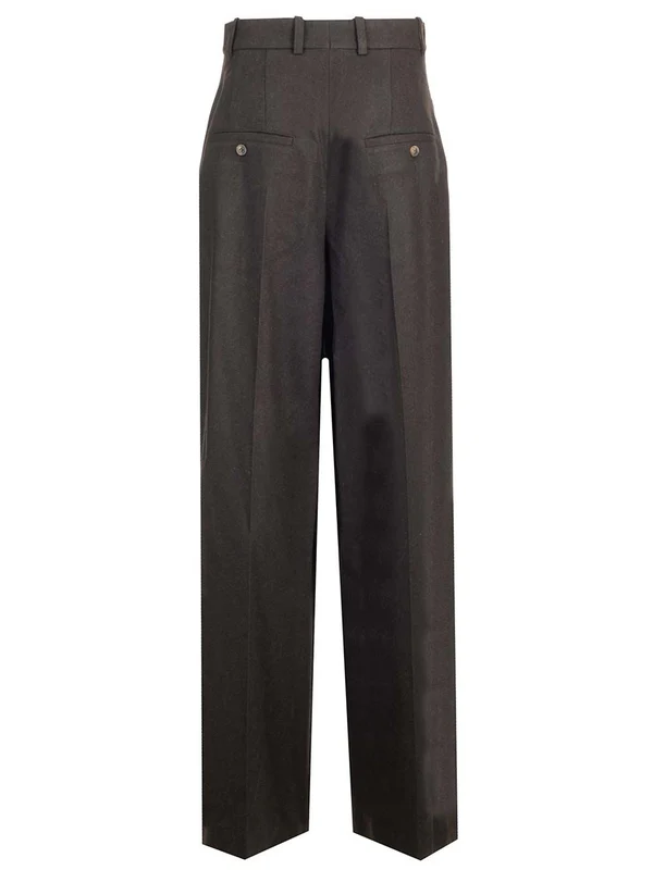 Pleated Wool Tailored Pants - Image 2
