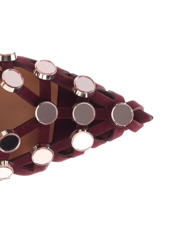 Grid Leather Slingback Heel - Image 4