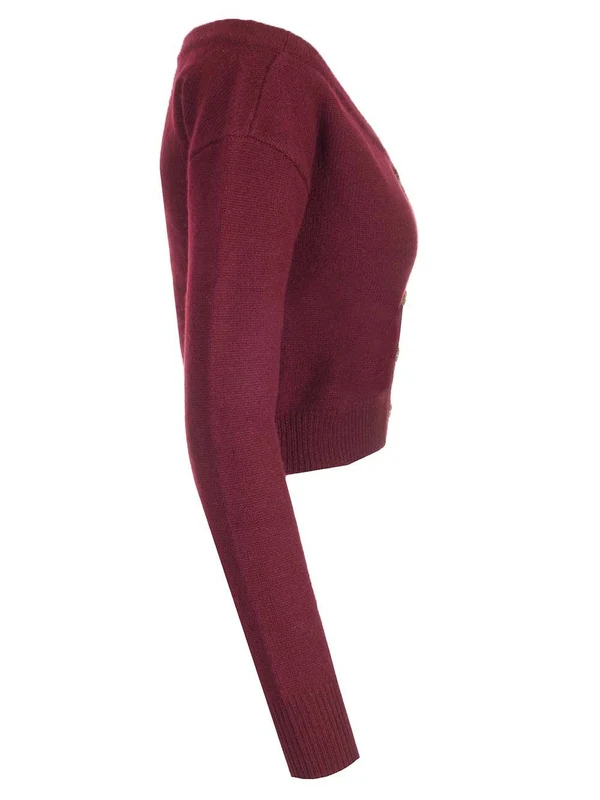 Beata Cropped Cashmere Cardigan - Image 3