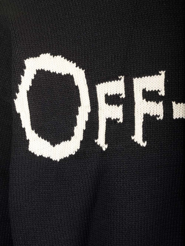 Jacquard Logo Crewneck Cotton Sweater - Image 3