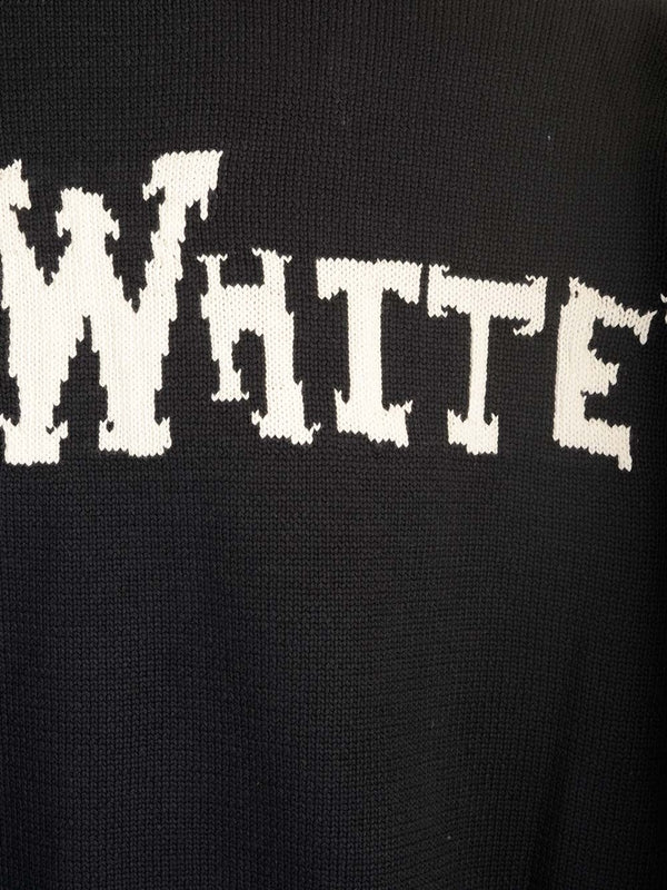 Jacquard Logo Crewneck Cotton Sweater - Image 4