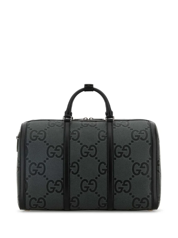Gucci Jumbo Gg Medium Grey Boston Bags - Image 3