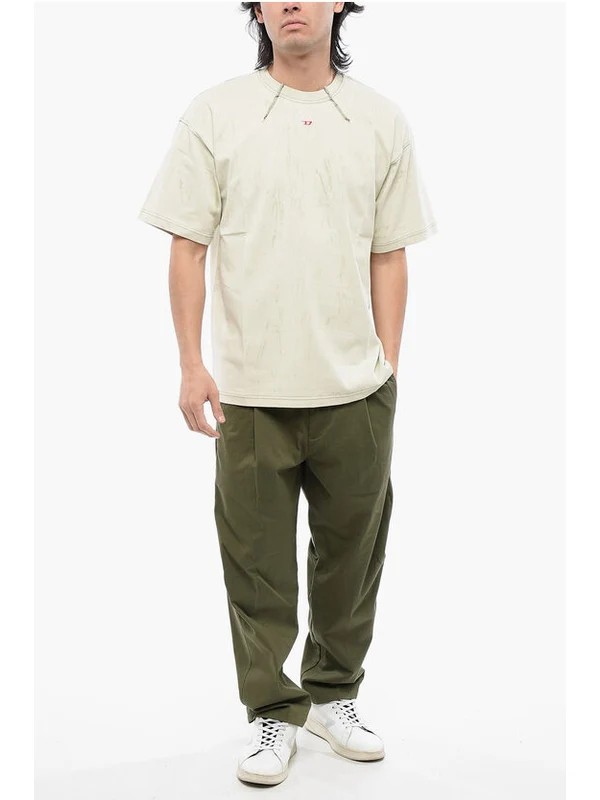 Diesel Beige Short Sleeve T-Shirt - Image 4