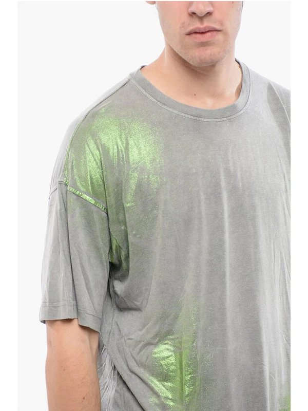 Diesel Gray Short Sleeve T-Shirt - Image 4