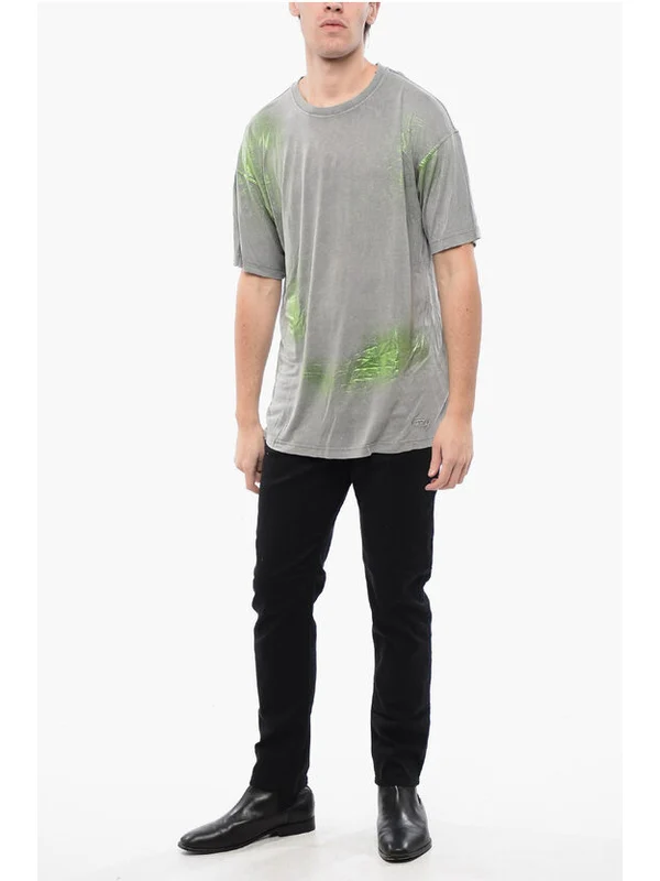 Diesel Gray Short Sleeve T-Shirt - Image 5