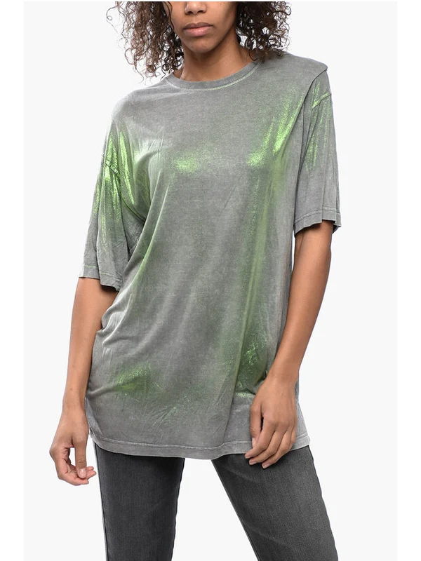 Diesel Gray Short Sleeve T-Shirt - Image 6