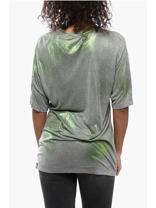 Diesel Gray Short Sleeve T-Shirt - Image 7