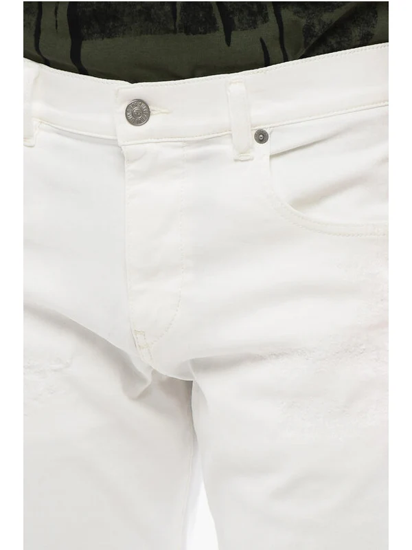 Diesel White Denim Pants - Image 3
