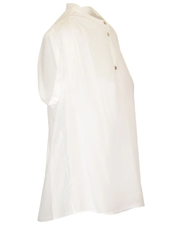 Sleeveless Cotton Silk Shirt - Image 3