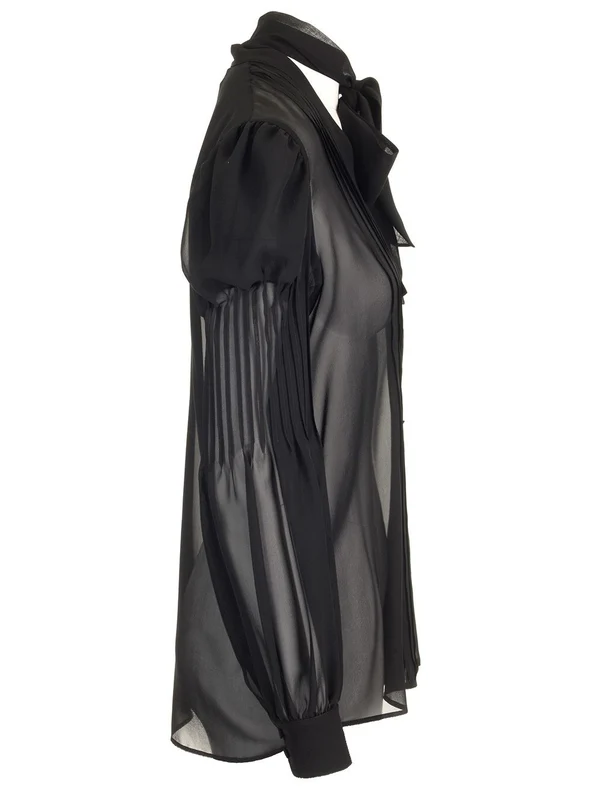 Lavalliere V-neck Blouse - Image 3