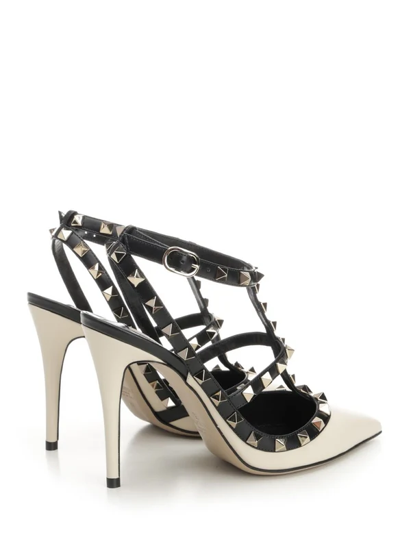 Rockstud Leather Slingback Heels - Image 3