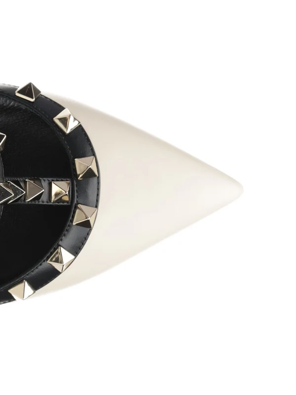 Rockstud Leather Slingback Heels - Image 4