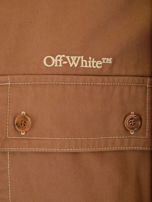 Embroidered Logo Cotton Overshirt - Image 4