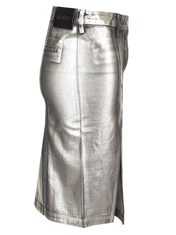Coated Midi Skirt - Image 3