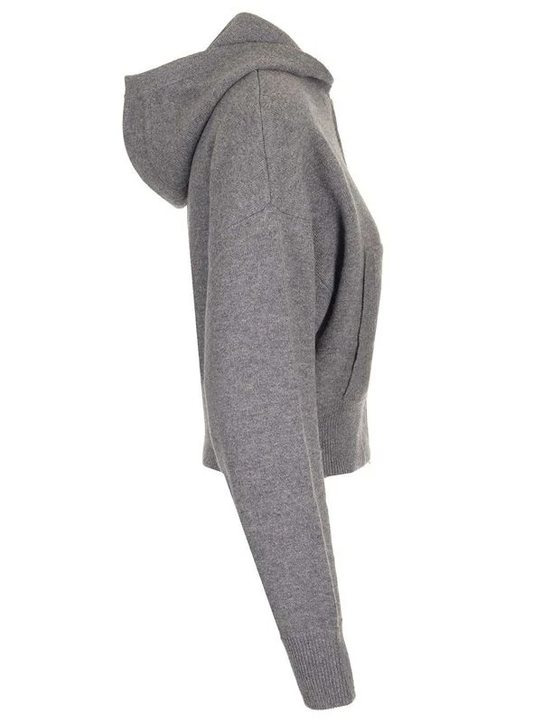 Lilia Cashmere Knit Zip-up Cardigan - Image 3