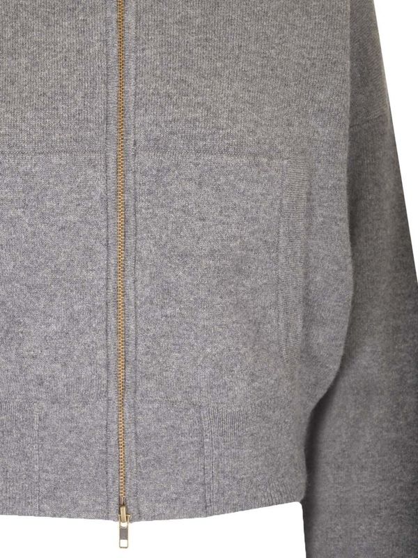 Lilia Cashmere Knit Zip-up Cardigan - Image 5