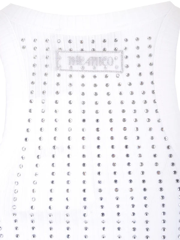 Strass Ribbed Sleeveless Top - Image 5