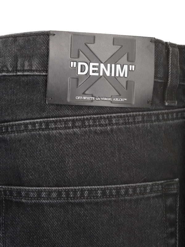 Diag Embroidered Denim Pants - Image 4
