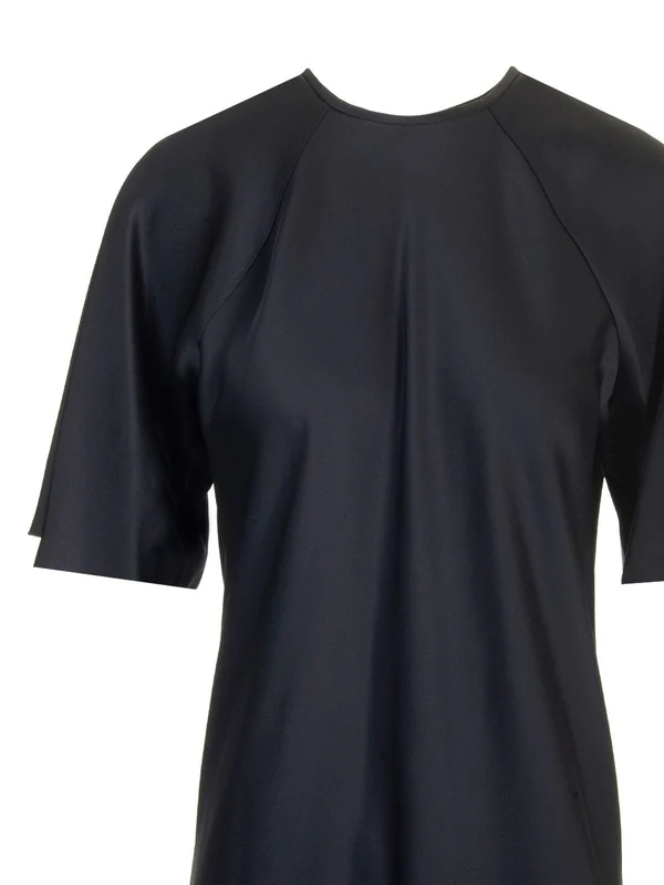 Satin Short-sleeve Dress - Image 3