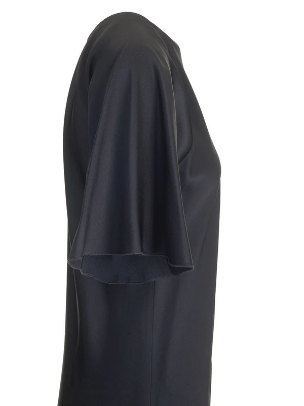 Satin Short-sleeve Dress - Image 4