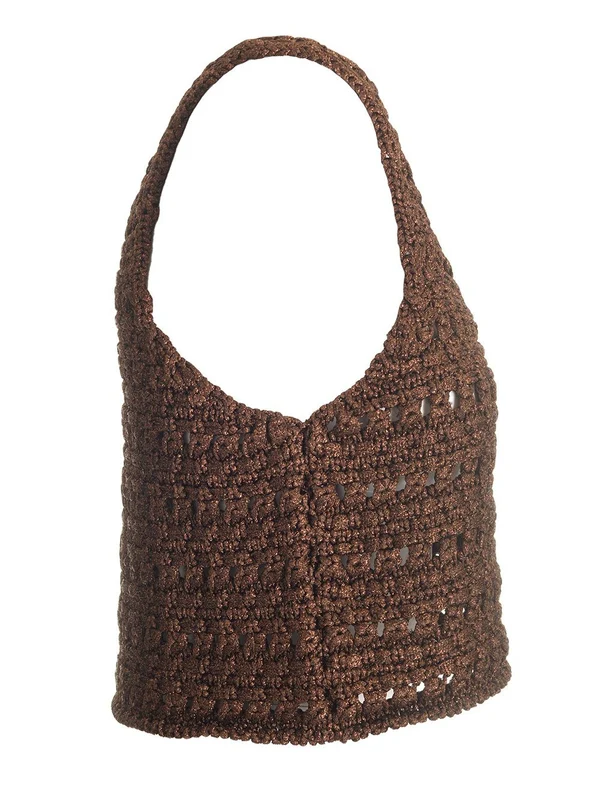 Viscose Knit Cropped Sleeveless Top - Image 3