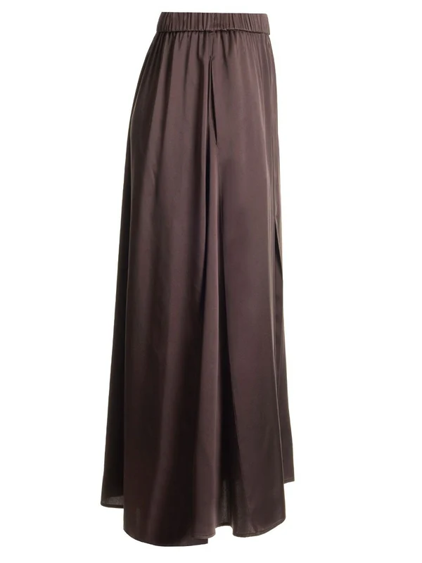 Stretch Satin Midi Skirt - Image 3