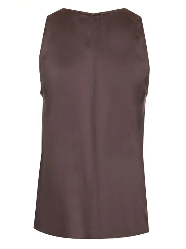 Silk Satin Sleeveless Top - Image 2
