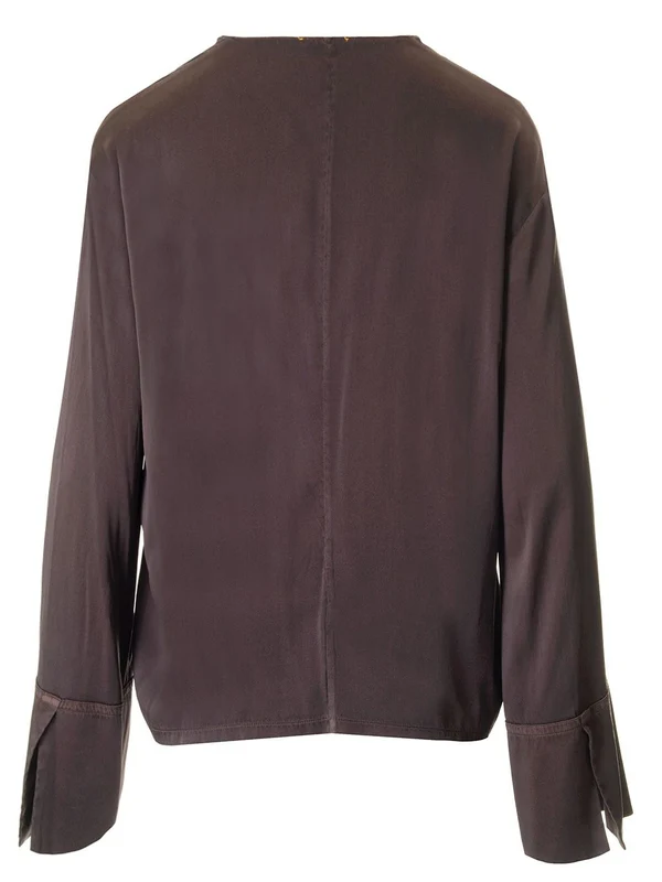 Silk Satin Long-sleeve Top - Image 2