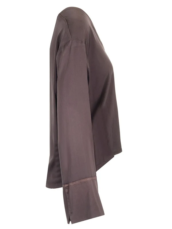 Silk Satin Long-sleeve Top - Image 3