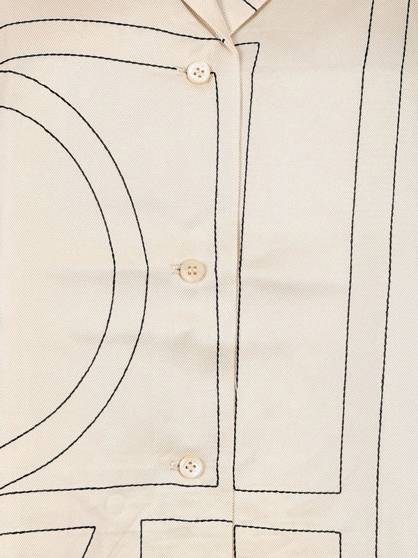 Monogram Pattern Silk Twill Shirt - Image 4