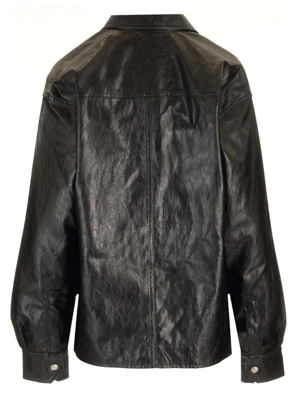 Abelia Faux Leather Overshirt - Image 2