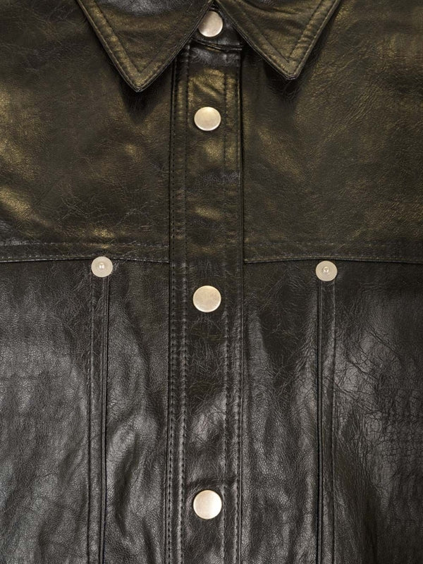 Abelia Faux Leather Overshirt - Image 5