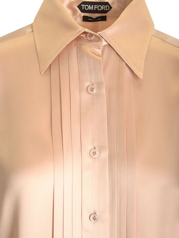 Pleated Silk Shirt - Image 4