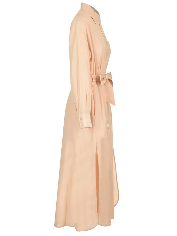 Belted Long Shirt Dress - Image 3