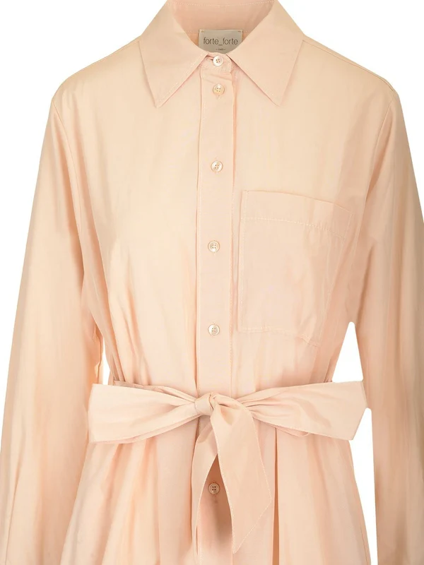 Belted Long Shirt Dress - Image 4